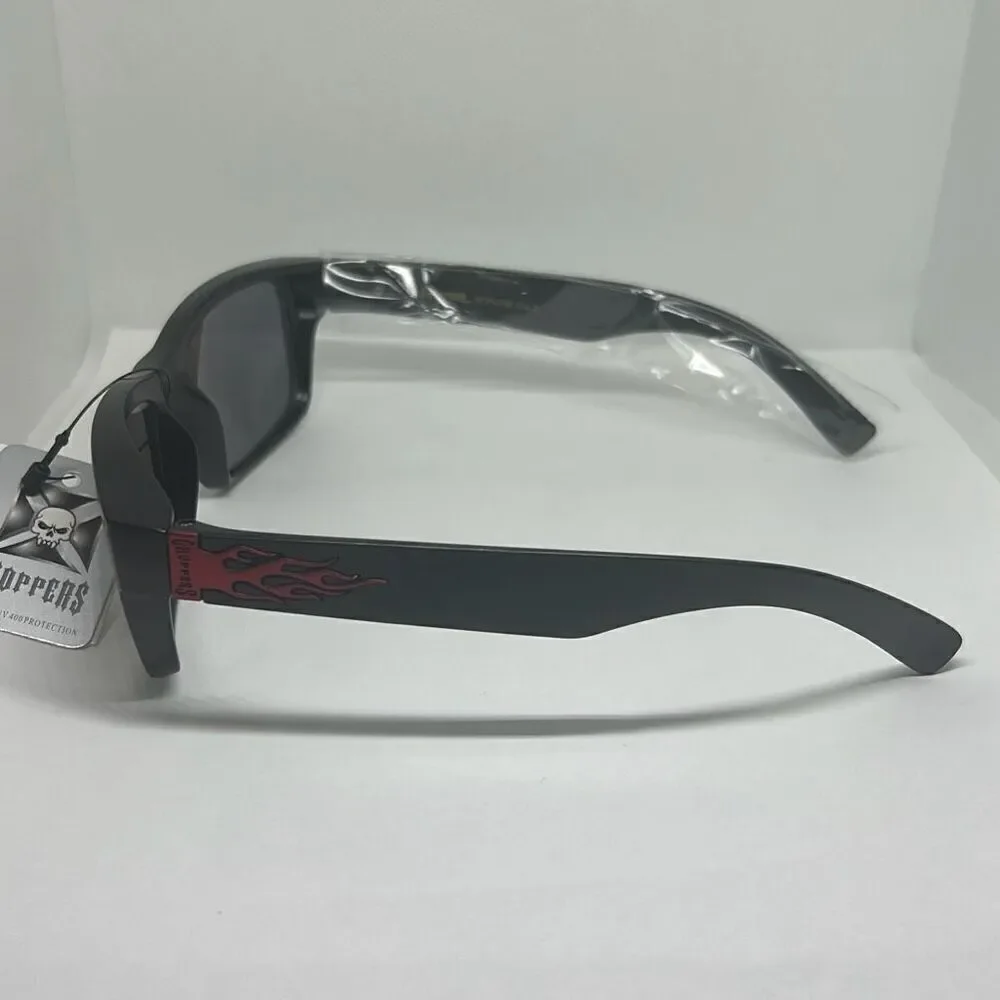 Choppers Biker Flame Mirrored Sunglasses